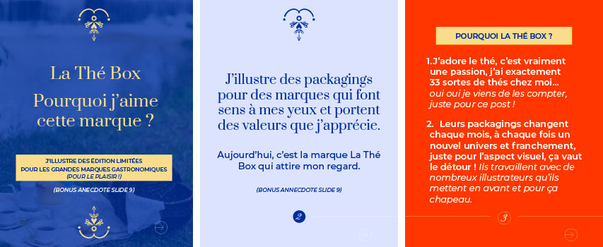 Carroussel instagram sur le thème : Pourquoi j'ai choisir d'illustrer la thé box pour les fêtes des mères